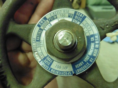 New Old Stock Henry Vogt ISW-2801 GAF Gate Valve Weld 1-1/2'' 800 2000PSI @ 100F
