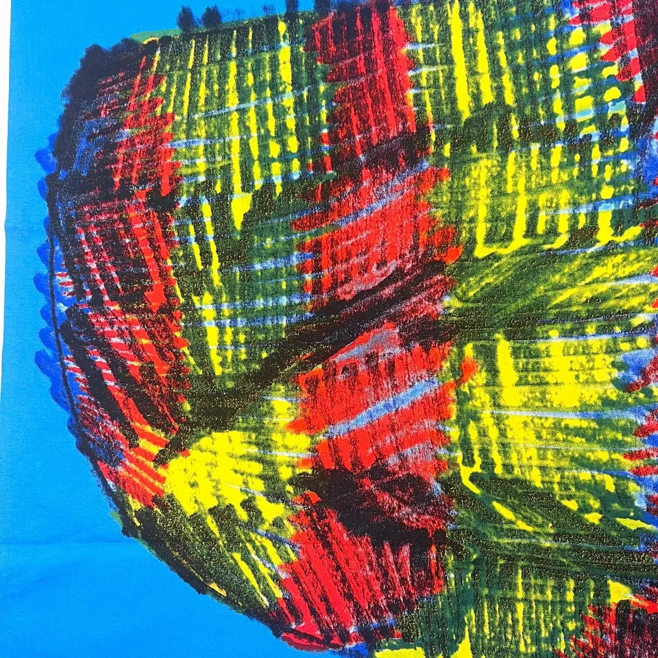 Marimekko Villasukka large multicolor line art print cotton fabric Scandinavia - Image 2 of 4