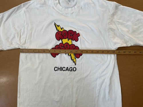 Vintage Rock Records Chicago White Tshirt Size Medium? See Measurements - Picture 7 of 8