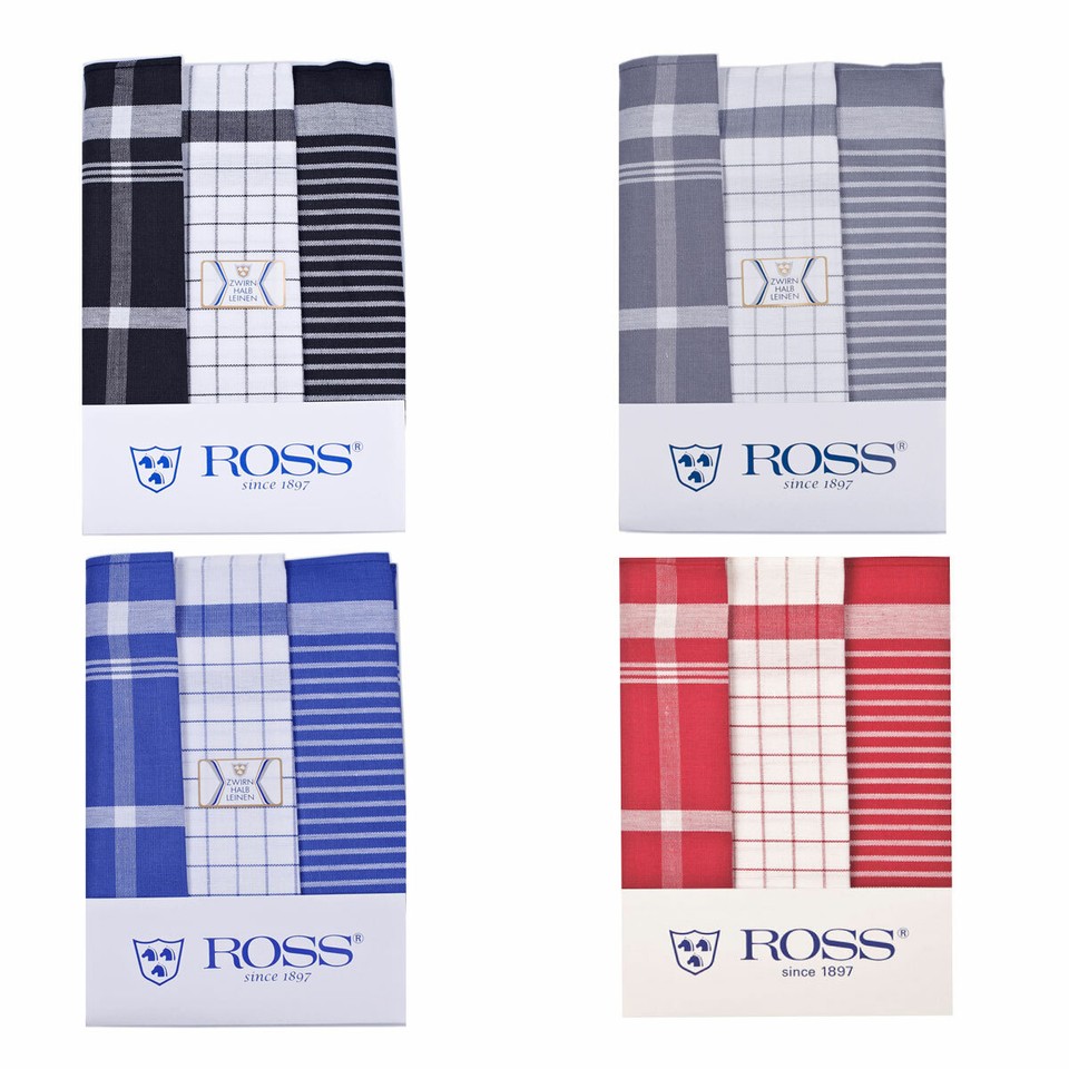 Geschirrtuch Zwirn-Halbleinen 915 - verschiedenen Farben - 50 x 70 cm - 3er Pack