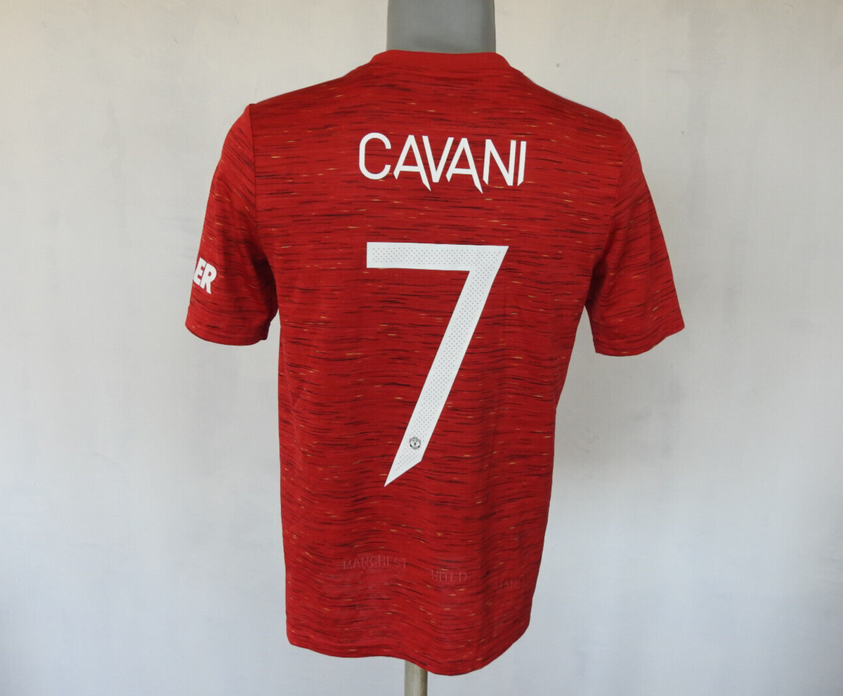  Manchester United シャツ Mサイズ Manchester United 2020 Home Jersey #7 Cavani Adidas Red Shirt Size