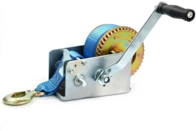 Hand Winch Steel Cable Hand Crank Strap 600LBS Heavy Duty ATV Trailer Boat Truck
