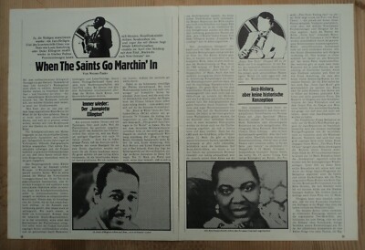WHEN THE SAINTS GO MARCHIN' IN   -  Clipping/Bericht von 1974 - Musikzeitschrift