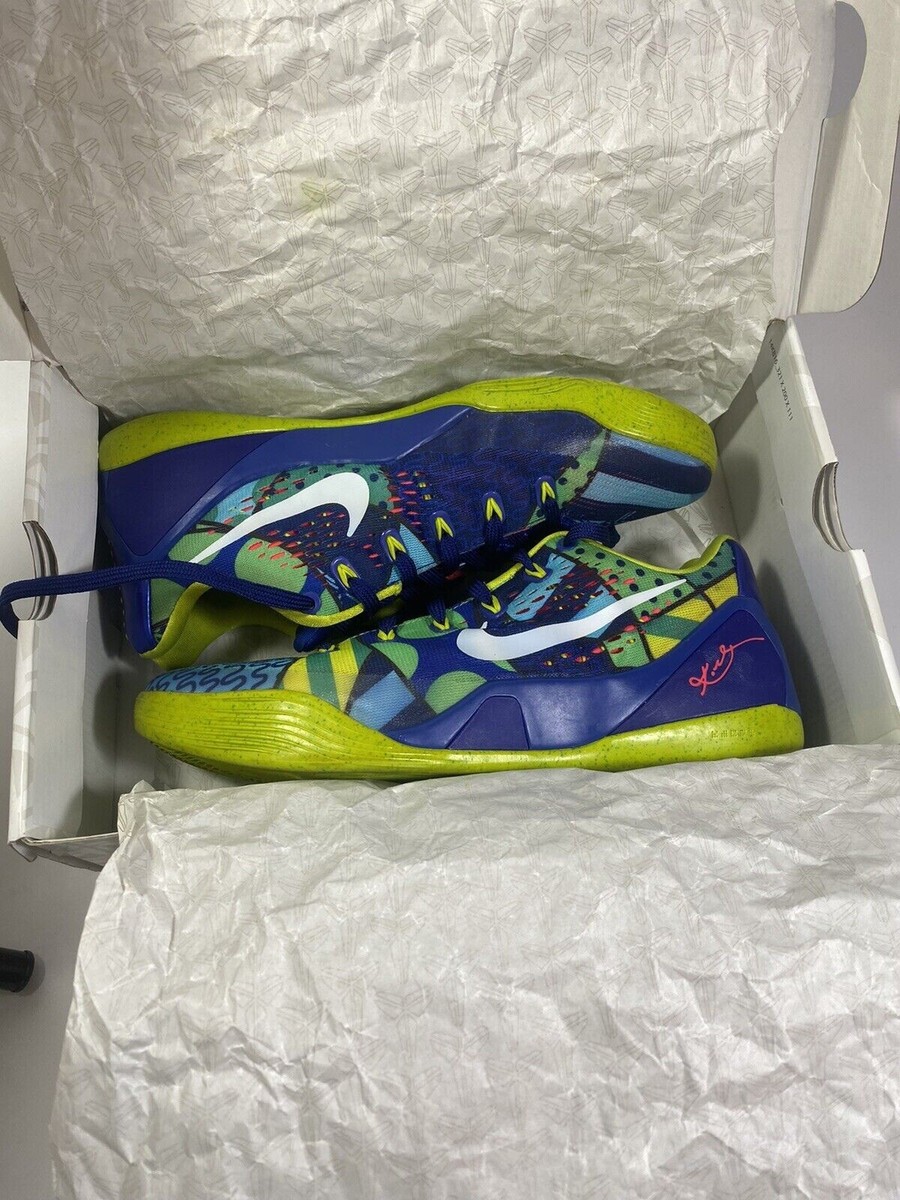 NIKE KOBE IX EM LOW BRAZIL GAME ROYAL Blue VENOM GREEN 646701-413