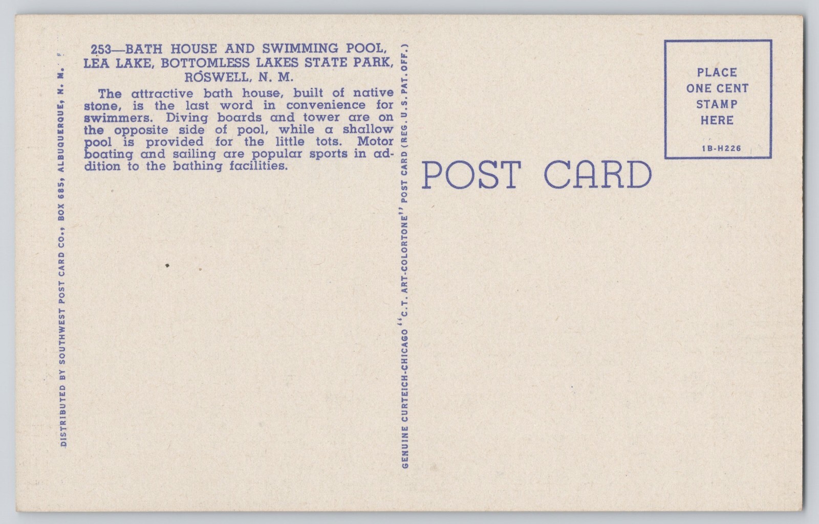 Postcard New Mexico Roswell Bath House & Swimming Pool Bathing Beauties