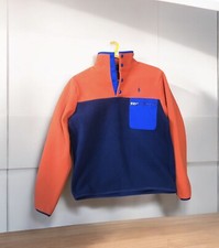 Polo Ralph Lauren  s boys Sz L 14/16 Color-Orange Mu Fleece Pullover.
