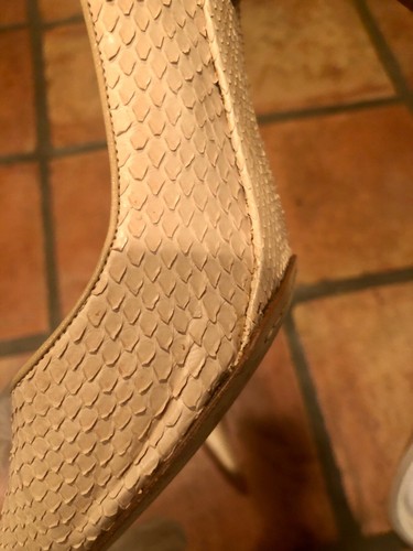 Zapatos de salón puntiagudos Narciso Rodríguez Beige Bronceado 100 % Pitón Piel Cuero Talla 9 - Imagen 6 de 12