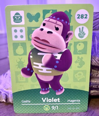 Animal Crossing Amiibo Carta Amiibo Violet #282 Animal Crossing Serie 3 | Nuova, Mai Scansionata | Per Nintendo Carta Collezionabile Animal Crossing - Foto 9