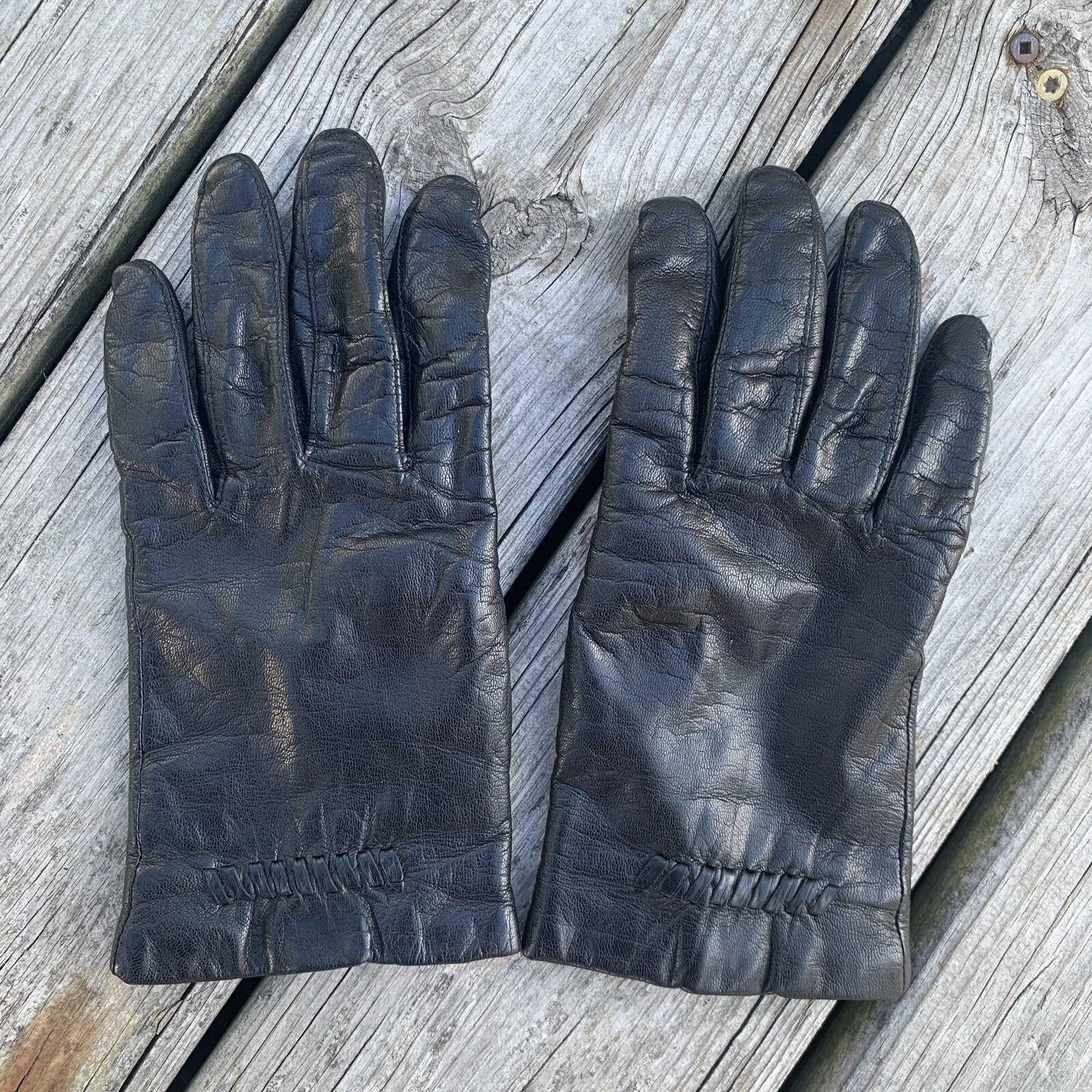Fownes Gloves Womens XL WPL9522 Thinsulate Lined Black Leather Driving