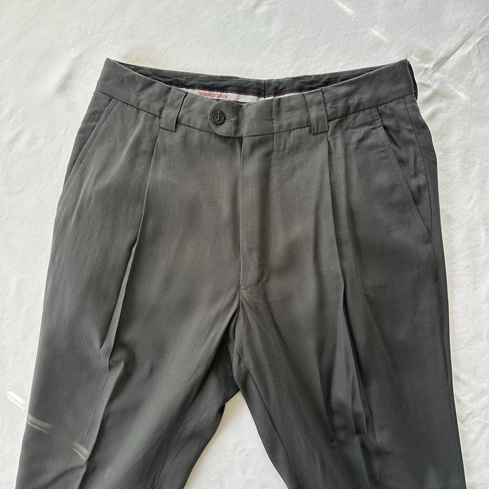 Versace abito pantalone plissettato 31x32