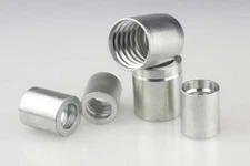 0210-12 Hydraulic Hose End Ferrule. 20PC Lot 1" Carbon Steel Crimp Ferrule.