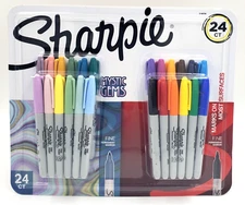 SHARPIE MYSTIC GEMS PERMANENT MARKERS  QUICK 24 CT. DRY FADE & WATER RESISTANT
