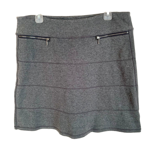 Athleta Black Strata Ponte Knit A-line Skirt sz XXS e