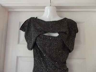 MOSAIC Dress Black Fitted Evening Dress with Silver Textured Glitter UK Size 8 | eBay MOSAIC Dress Black Fitted Evening Dress with Silver Textured Glitter UK Size 8 | eBay