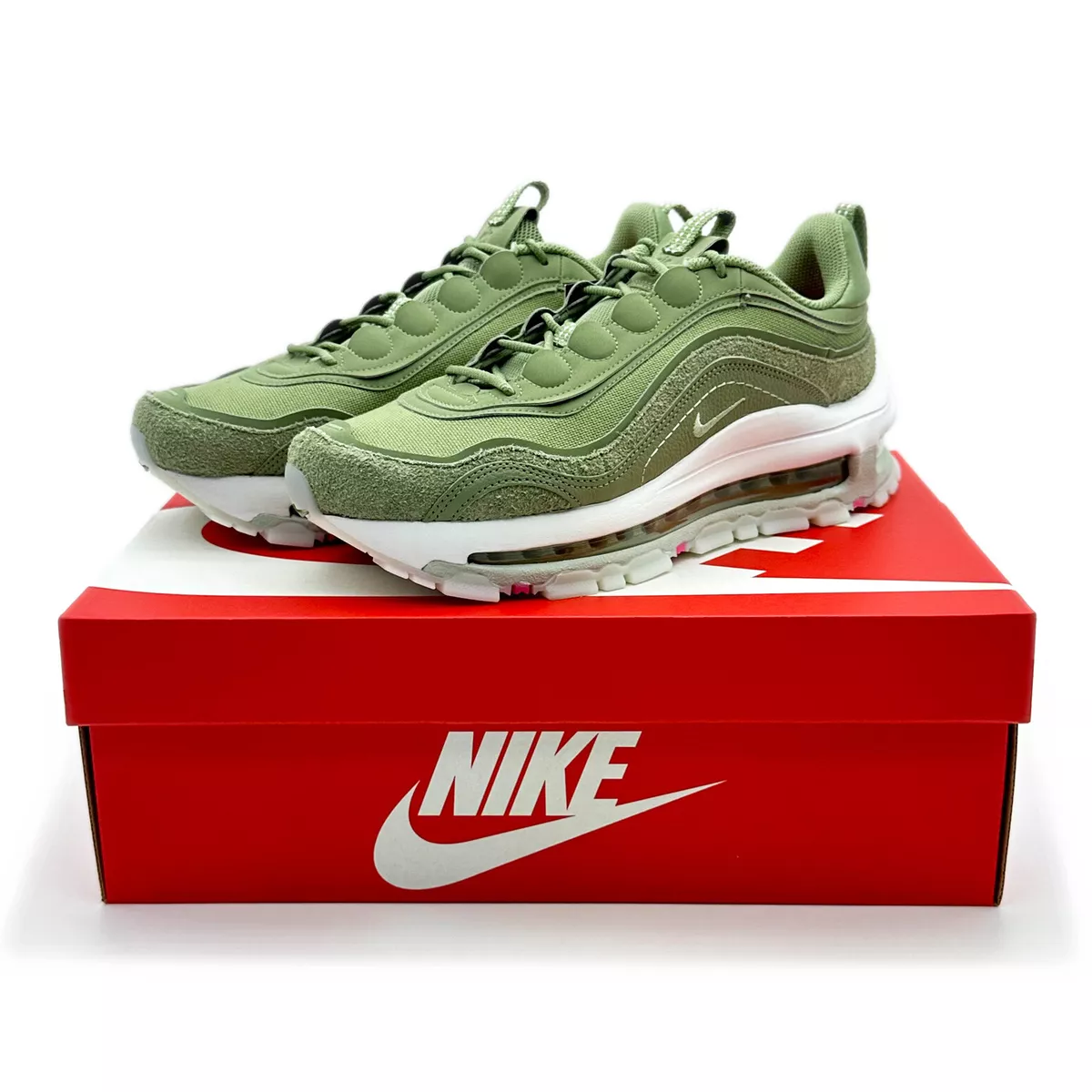 FB4496-300 Nike Air Max 97 Futura Olive White Pink (Women's