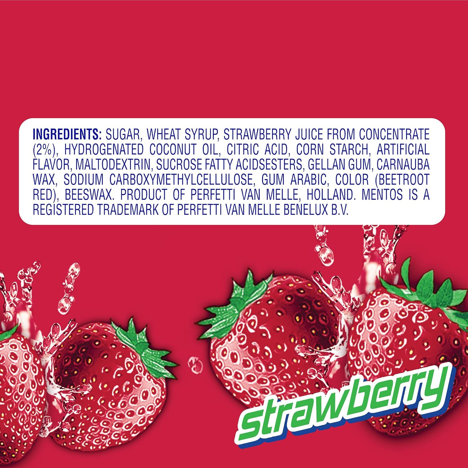 Chewy Mint Candy Roll, Strawberry, Non Melting, Party, 14 Count (Pack of 15)