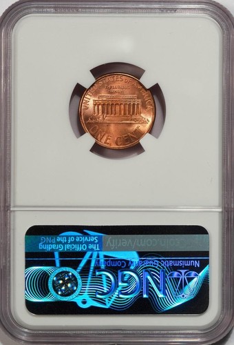 2001 NGC MS66RD Huge Unique Struck Thru Lincoln Cent Mint Error Great Eye Appeal - Picture 4 of 4