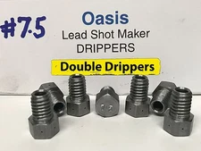 Oasis Lead Shot Maker Double Drippers - #7.5, Set of 7 - Two Hole