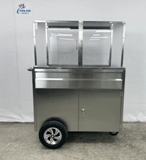 NEW Fruit Cart Vending Concession Stand Stainless Steel Display Frutas Vendor