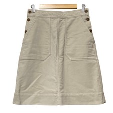 MHL. Margaret Howell Moleskin Baker Skirt, Size 1, Light Beige Women USED