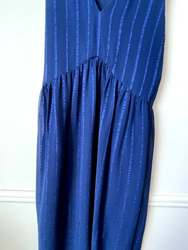 Robe Longue Bleu Tommy Hilfiger Taille 4 (34) Polyester H=120cm Superbe ! - Photo 4/4