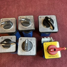 LOT OF 6 DIFFERENT KRAUS & NAIMER  ROTARY SWITCH   SEE PICS