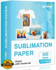 Lzerking 8.5x11" Sublimation Paper 125gsm 400 Sheets Heat Transfer