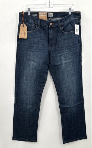 NWT Weatherproof Blue Denim 5-Pocket Design Stretch Straight Leg Jeans Sz 36x30