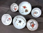 WW2 II Japanese Army Military Pottery Sakazuki Sake Cup 6Set Discoloration Chips
