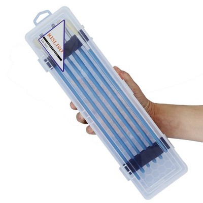 Paint Brush Holder Box Portable Clear Hard Plastic Art Travel Case 13 Inch