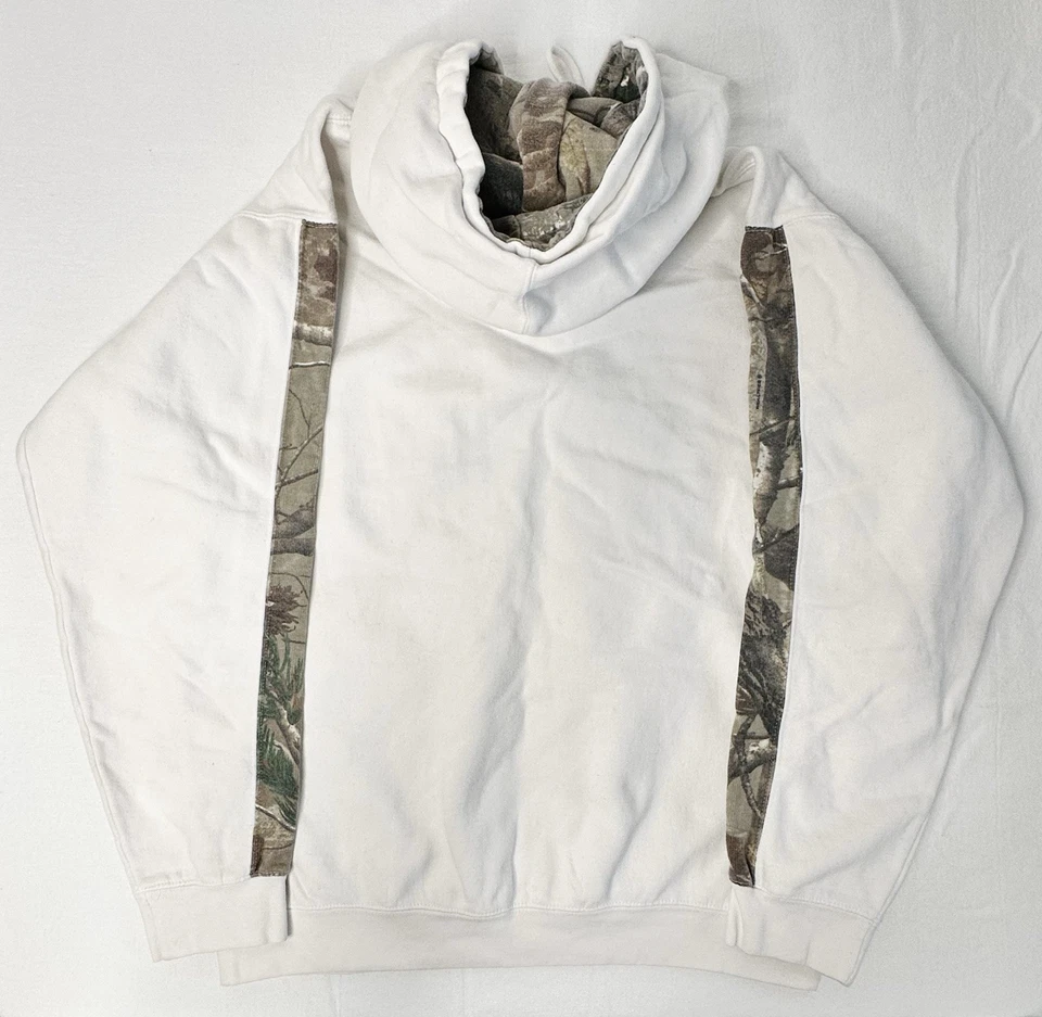 Legendary Whitetails Hoodie Mens White Camo Pullover Hunting Deer Size L - Image 3 of 4