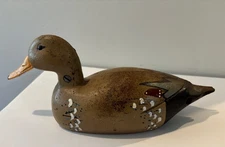 Vintage Cast Iron Metal Duck Door Stop 11" 2.7#s 1940s? Unique Coloring