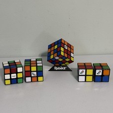Rubiks Cube Lot: 2x2, 3x3, 4x4, Speed Cube Plus Stand