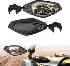 Side Mirrors for Can-Am Maverick R, UTV Side Rear View Mirrors Folding Clear Rea