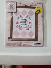 Design Works 8x10 Stamped Cross Stitch. HOME SWEET HOME