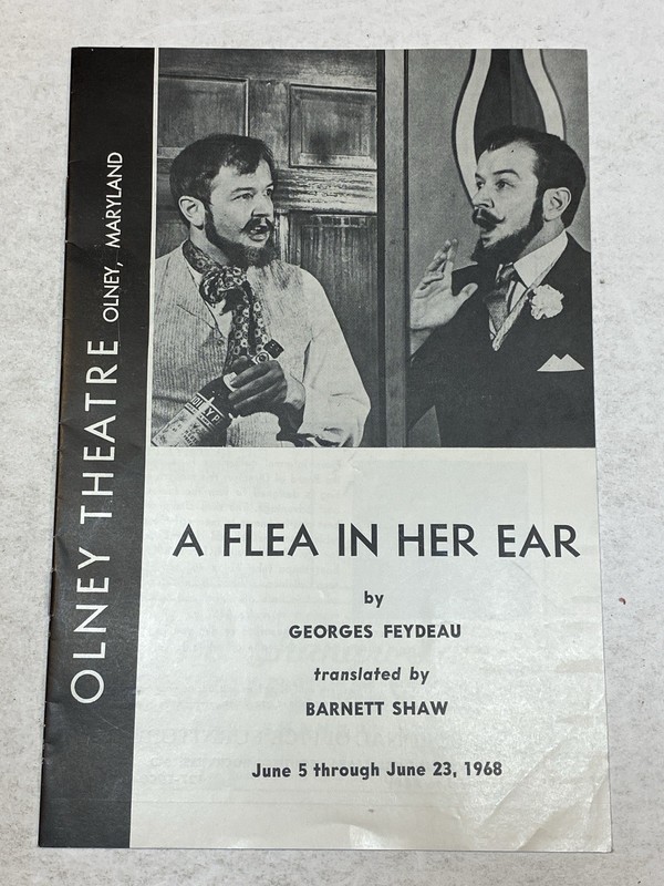 A Flea in Her Ear 1968 Program Play Olney Theater Maryland Joan Bassie Turenne