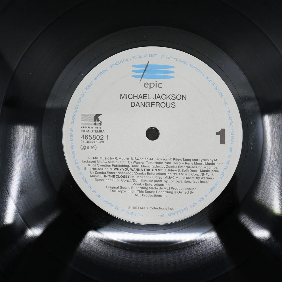 Michael Jackson - Dangerous - EPC 465802 1 - Europe - 1991 - Ultrasonic Cleaned - Image 3 of 4
