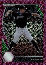 2021 Panini Prizm Draft Picks Wes Kath #PDP57 Pink Velocity Prizm A15