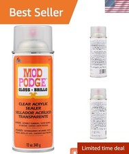 Versatile Quick-Dry Acrylic Sealer Spray - 12 oz Non-Yellowing Finish for Crafts