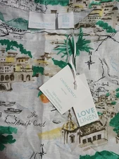 Cynthia Rowley Love Linen Line Plus Size 3X Top Amalfi Coast Blouse 100% Linen 