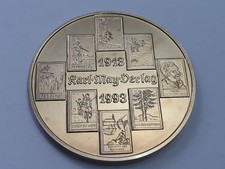 Medaille Gold 333 80 Jahre Karl May Verlag 1913 1993, extrem selten!