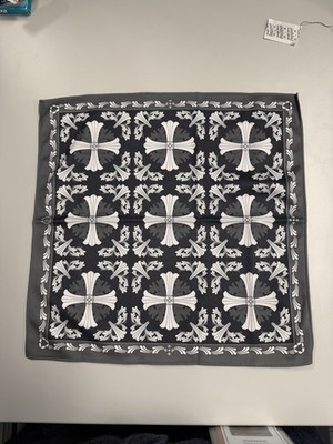 Chrome Hearts Silk Handkerchief ch Print Cross. 100% Authentic