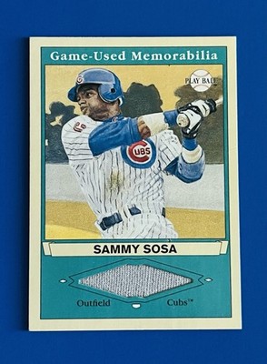 2003 Upper Deck Play Ball Sammy Sosa Cubs Game Used Jersey Baseball Card #PB-SS1