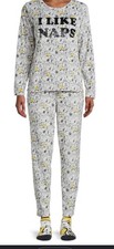 Peanuts Snoopy Women s Plus XL 16/18 3-Piece Pajama Set Sleepwear NWT