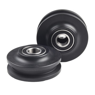 2 * Grinding Spraying Scheunentor Rad Closet Hardware Kit Roller Cabinet Pulley