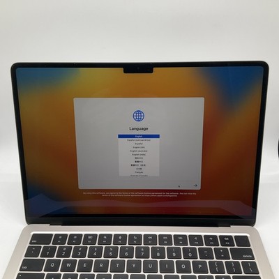 2022 Apple MacBook Air M2 A2681 8GB RAM 256GB HD OS Ventura 13.5