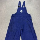 VTG French Dungarees Adult 34x30 Blue Bib Overalls Workwear Chore Sanfor Men