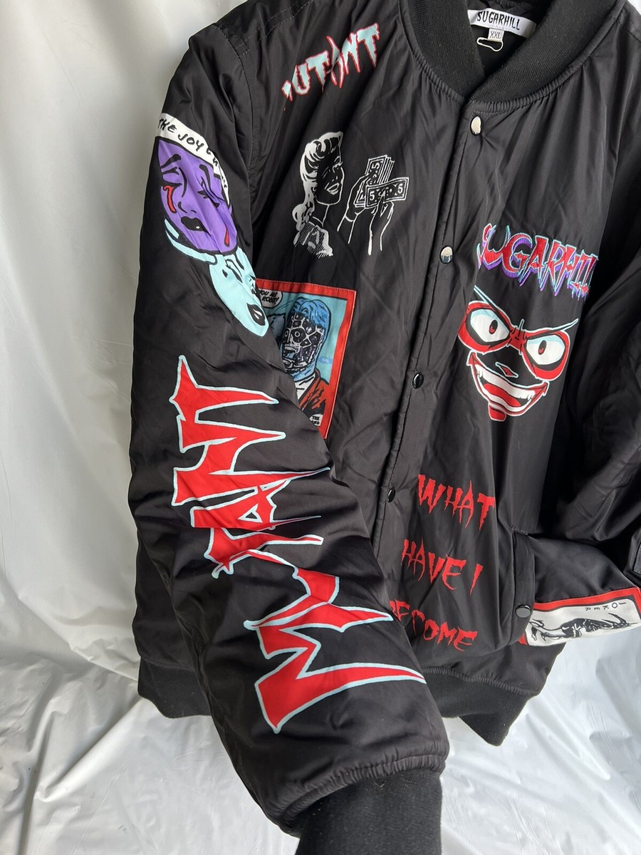 SUGARHILL MAN'S BLACK MUTANT BOMBER JACKET, Sz 2XL | eBay