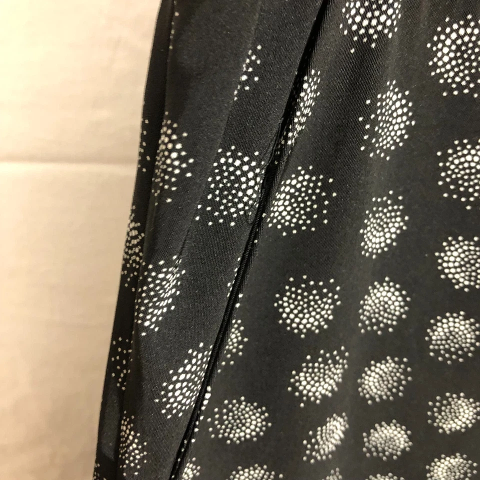 Halogen Wide Leg Ivory Black Solar Dot Nordstrom Elastic Waist Pants SZ L NWT - Image 4 of 4