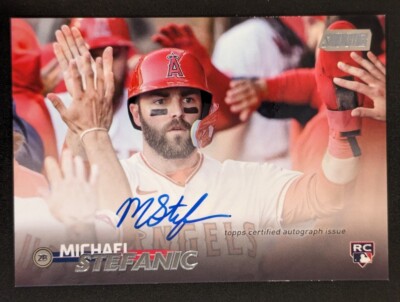 2023 Topps Stadium Club Rookie Auto Michael Stefanic #SCBA-MSC Angels RC
